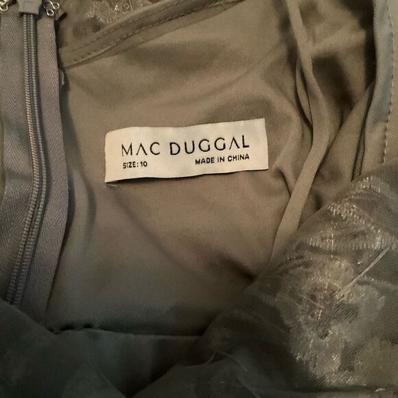 Mac Duggal 20392 Womens EMBELLISHED BUTTERFLY FIT AND FLARE TEA-LENGTH DRESS 10 - Picture 13 of 15